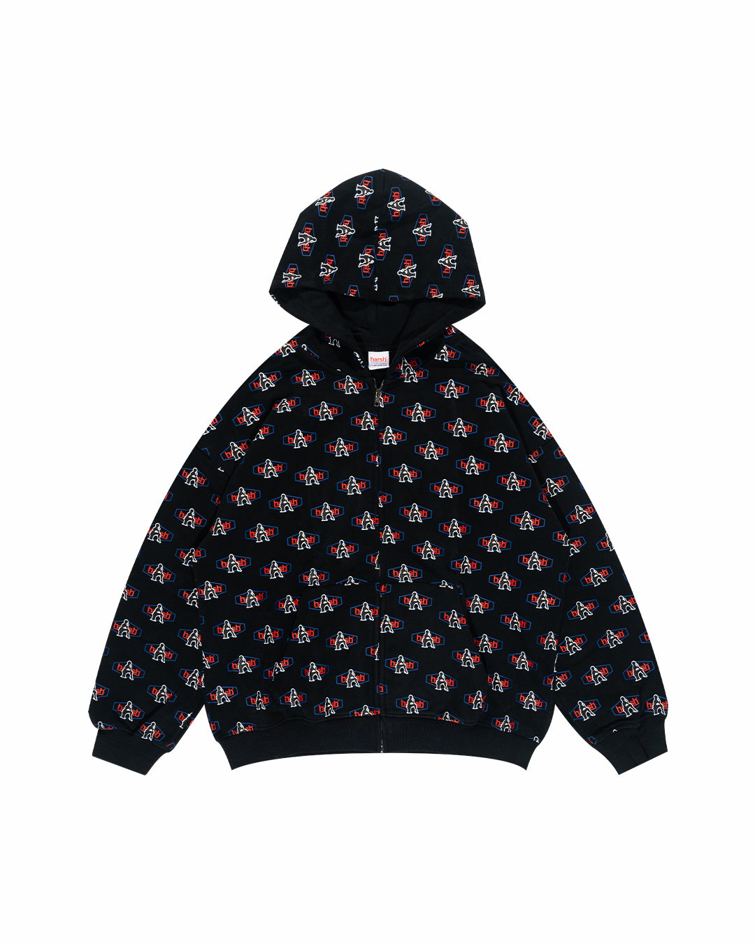 HARSH MONOGRAM ZIPPER HOODIE
