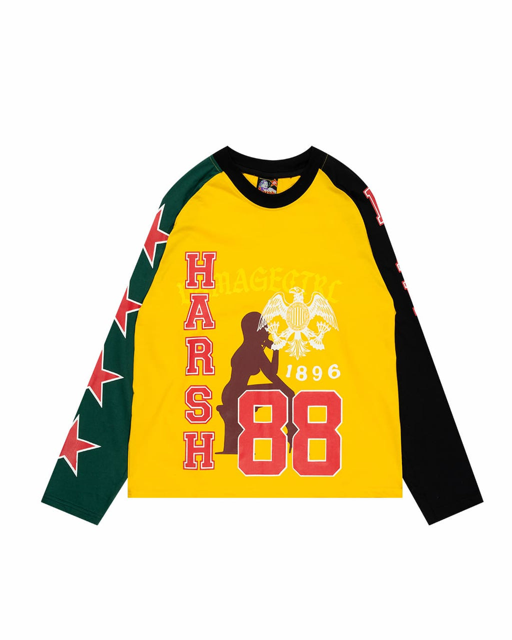 POP OUT RAGLAN LONG SLEEVE YELLOW