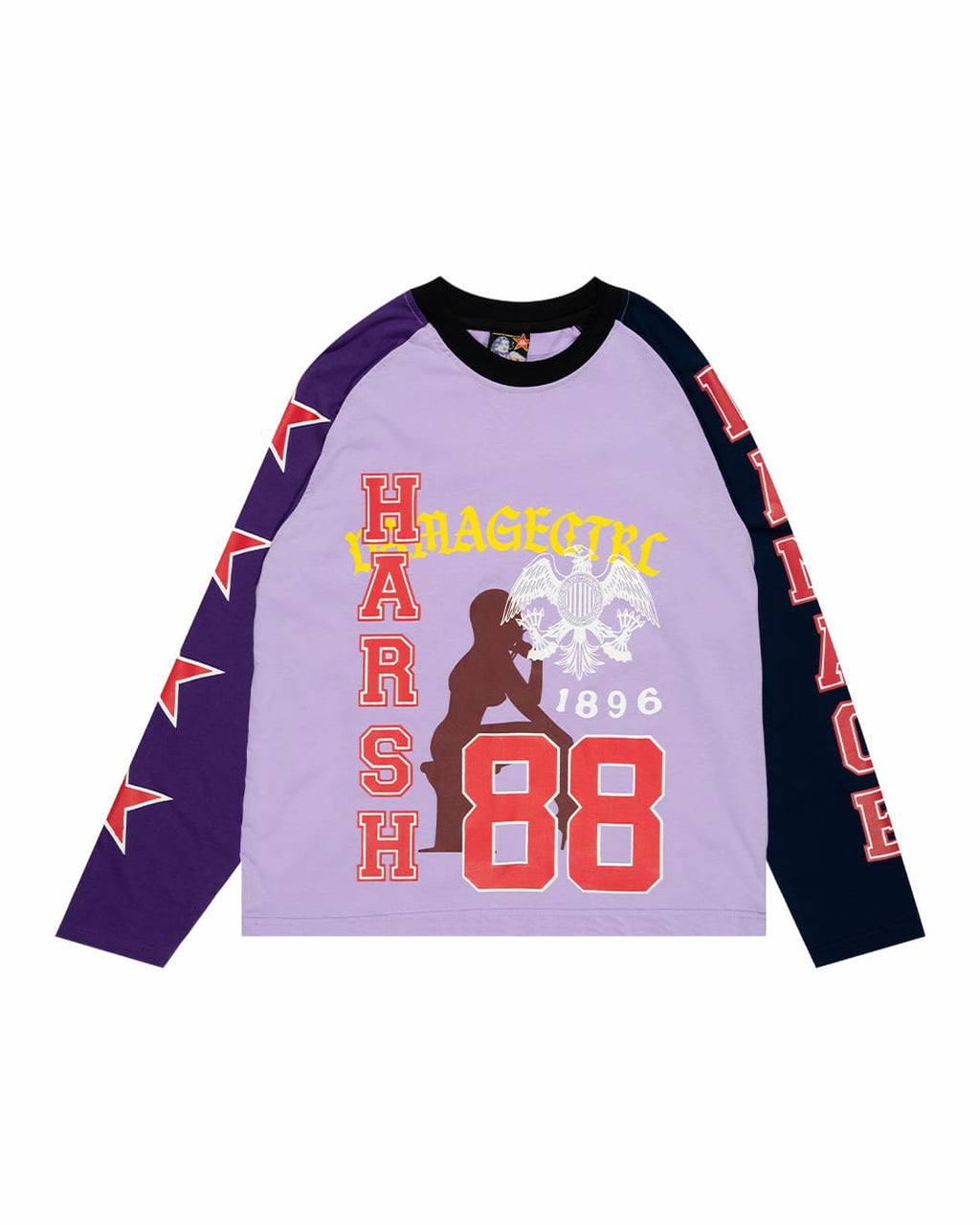 POP OUT RAGLAN LONG SLEEVE PURPLE