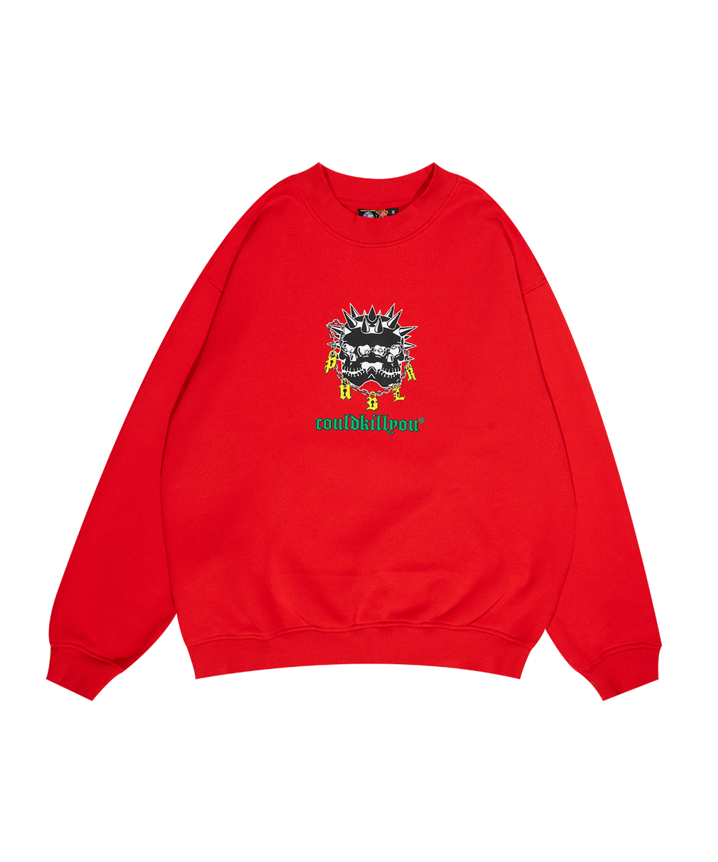 SKULLZ CHARMS SWEATER RED
