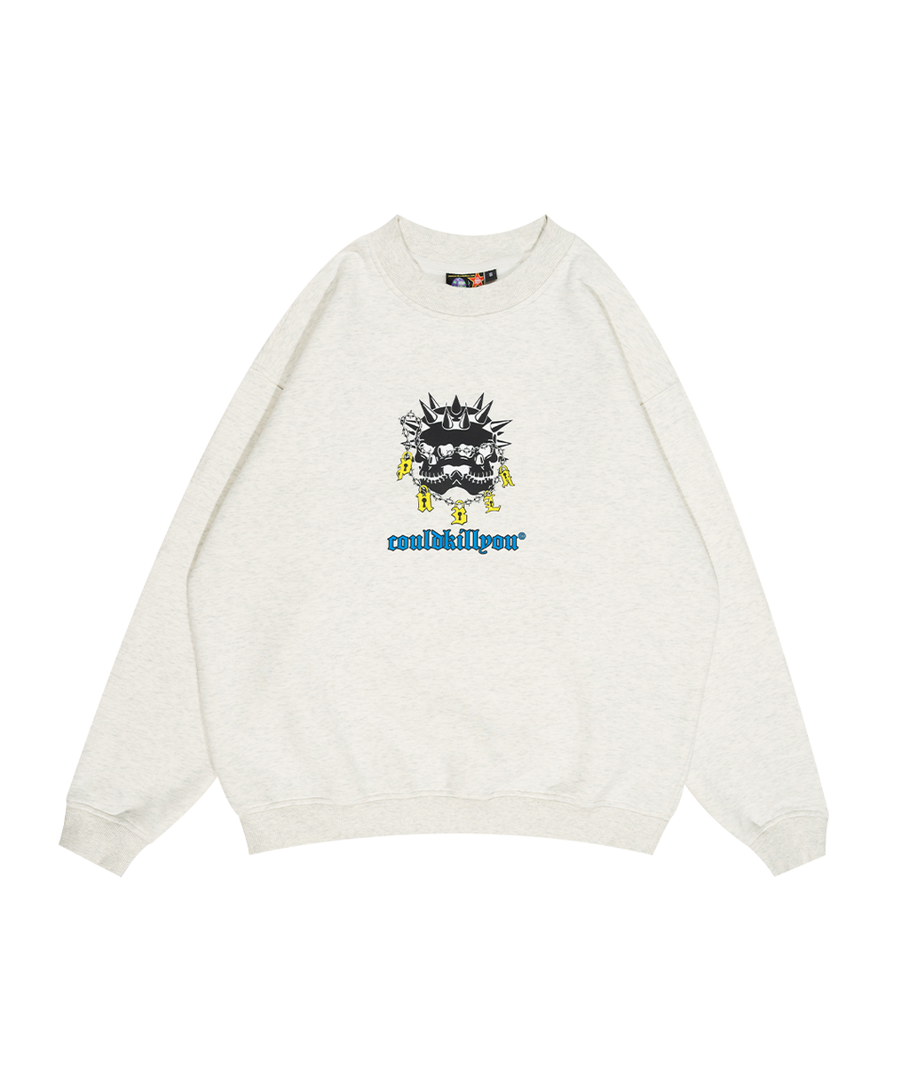 SKULLZ CHARMS SWEATER GREY